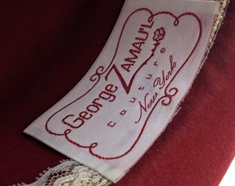 George Zamau\'l Couture Ladies Cartwheel Red Felt‎ Hat Rhinestones 57cm George Zamau main image 4