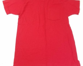 Fruit Of The Loom Single Stitch Medium Pocket T Shirt Vintage 90s FREE Shipping Made In USA