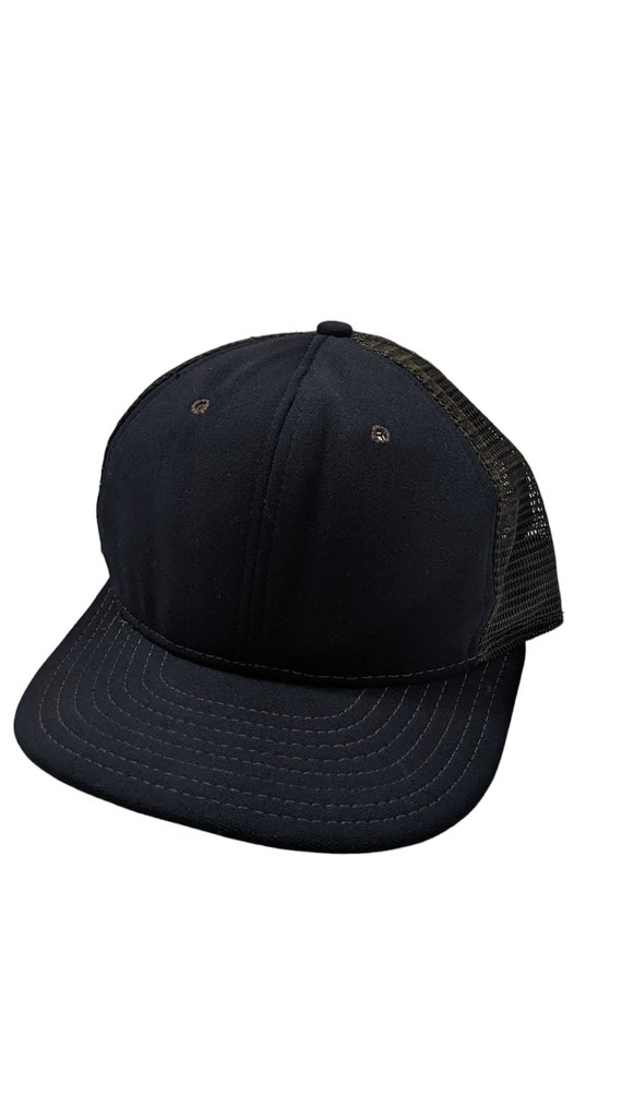 AJD Blank Black Trucker Hat Snapback Baseball Cap 