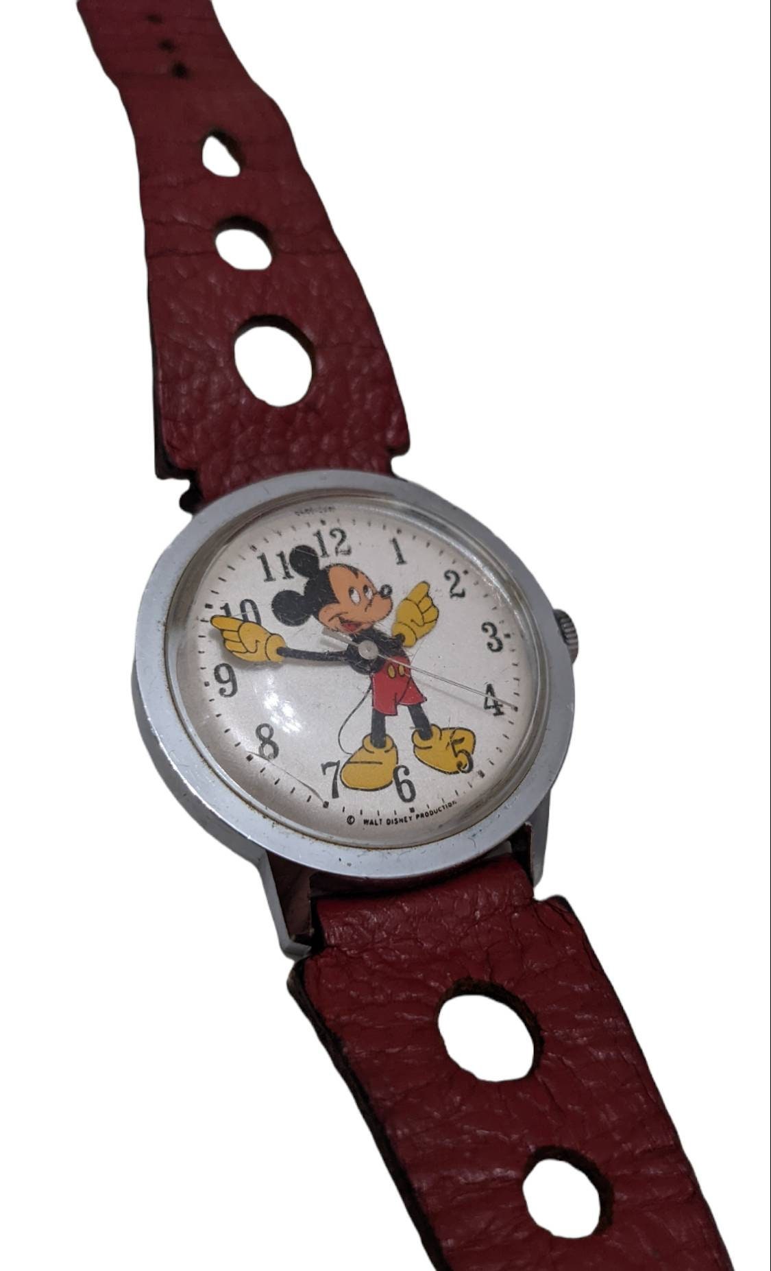 Mickey Mouse Timex Walt Disney Wrist Watch Windup Works Etsy