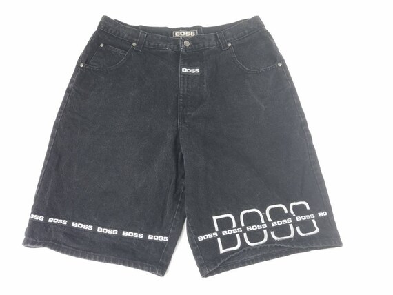 boss denim shorts