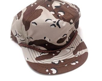San Sun Desert Camo Hunting Adjustable Snapback Hat Baseball Cap Vintage 90s