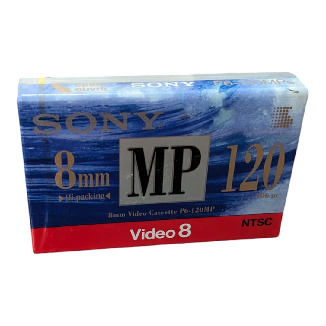 8mm Cassette Player Sony 8mm Video8 Standard 120 Mins P6-120MPL (2