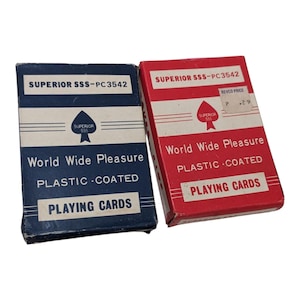 Superior SSS PC3542 Poker Decks Blue & Red Playing Cards New Sealed