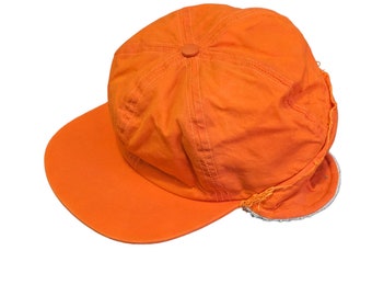 Orvis Goretex Lined Earflaps Hunting Fishing Cap Hat Medium Made In USA Vintage 90s