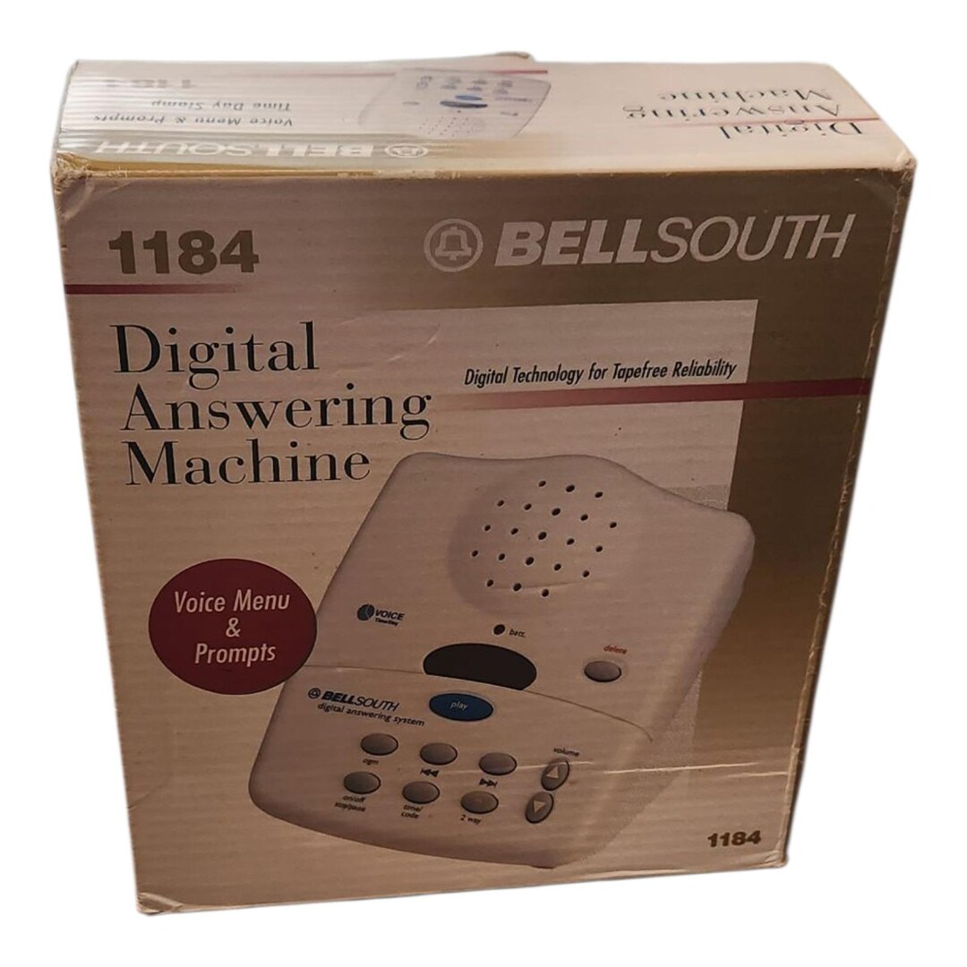 Bellsouth 1184 Digital Answering Machine Voice Menu Prompts Complete in ...