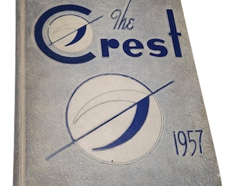 1957 The Crest Yearbook EC Glass High School Lynchburg Virginia Vol 44 Vintage
