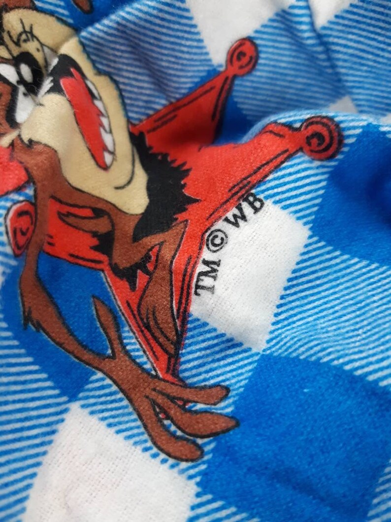 Tazmanian Devil All Over Print Mens Large Night Gown Robe Sleep Wear Vintage 90s Warner Brother FREE Shipping