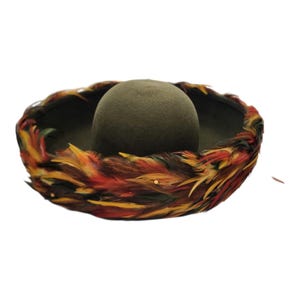 Vintage Mr John Moderne Brown Wool Felt Feather Cloche Hat Mid Century Paris NYC Cloche Brown 1950s Vintage Hats for Women for sale | eBay main image 3