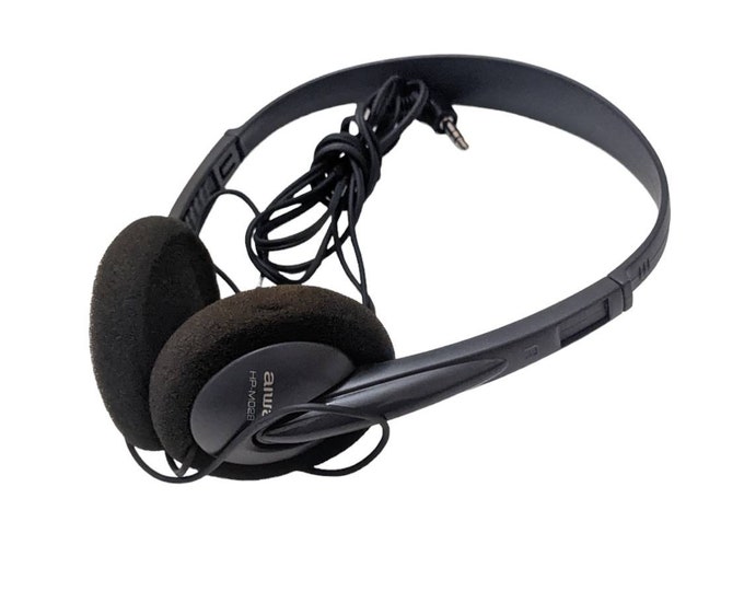 Casque Audio Vintage Aiwa HP-M3 – Noir – Fonctionnel – Jack 2,5 Mm
