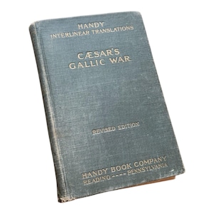 Caesars Galliska krig Inbunden 1893 Handy Book Co Reviderad utgåva Interlinear