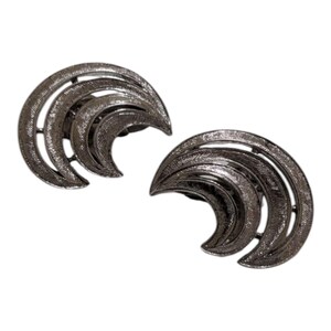 Vintage Krone Trifari Silber Ohrclips Klassisch Retro Schmuck signierte Designer Kostüm Ohrringe Elegant Ohrclips