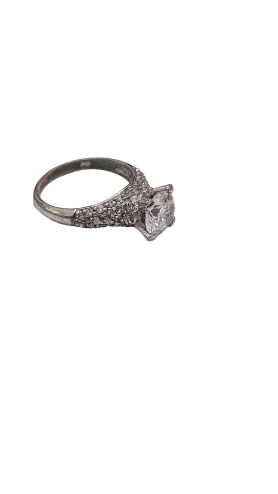 925 Sterling Silver Cubic Zirconia Solitaire Ring 