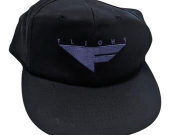 Vintage Nike Flight 80s Basketball Zipper Back Hat Cap Rare Black Purple Retro Sportswear | Throwback Basketball Fan Gift | Free Shipping