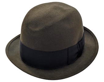 John B Stetson Co Royal Stetson Cappello in feltro Fedora Verde scuro Taglia 7