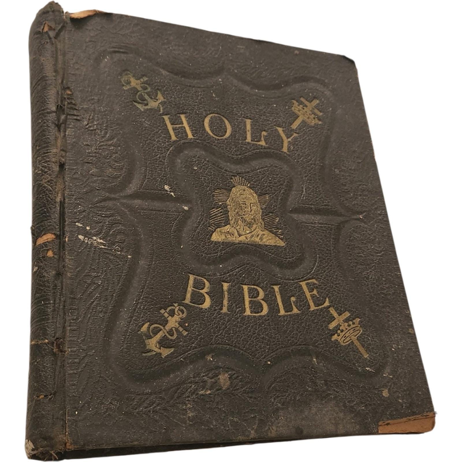 Antique Pictorial Family Bible - Etsy
