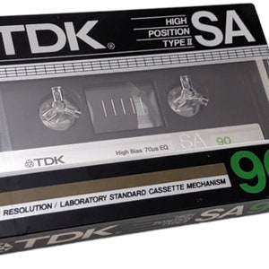 TDK SA90 Audio Cassette Tape New Old Stock Vintage 80s Japan