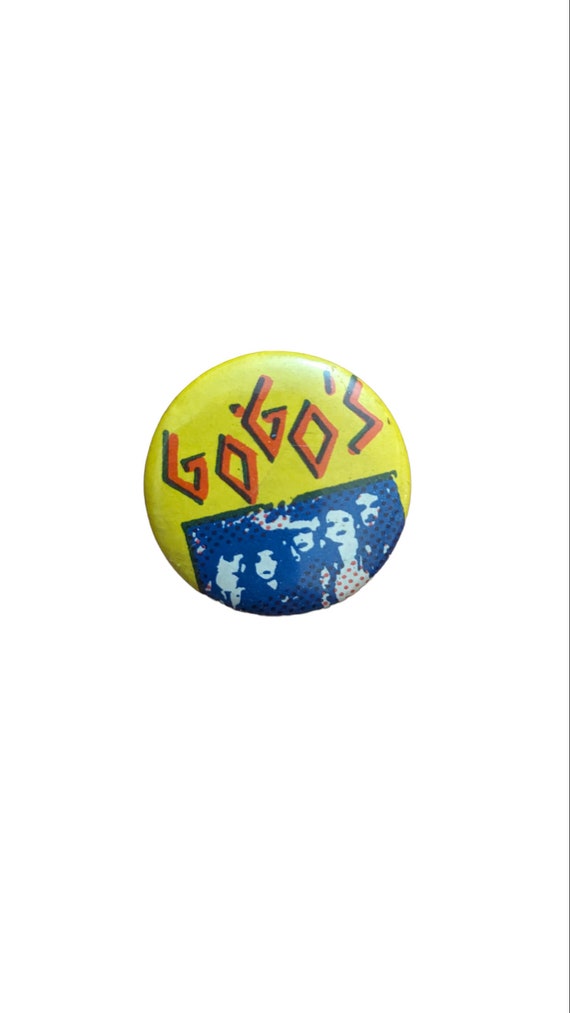 The Go Gos Pin LA Girl Band Button 1" MT Badge Bel