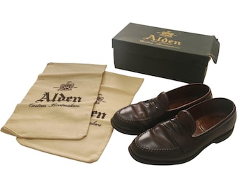 Alden 986 Leisure Handsewn Penny Loafer Dark Burgundy Shell Cordovan Mens 8 B/D