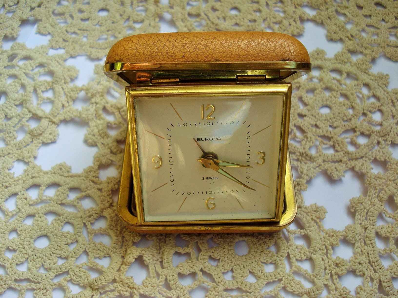 Vintage Europa 2 Travel Alarm Clock/ Fifteen Jewels travel Etsy