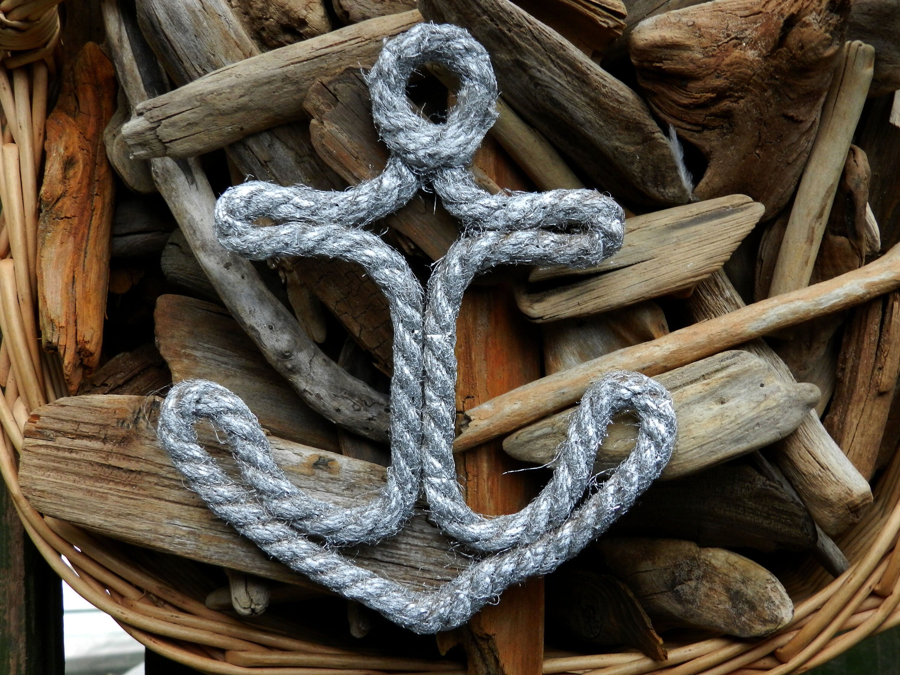 Rope Anchor Anchor Sign Anchor Wall Decor Ocean Home Decor Etsy