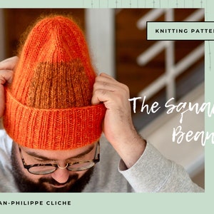 The Square Beanie - A Knitting pattern only (not finished hat) (Provided in English)