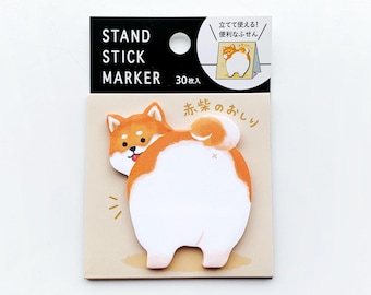 Notas adhesivas con la postura de Shiba Inu (30 hojas) - 57968