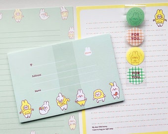 Rabbit Get Dressed-briefset 2 patronen 4 vellen 4 enveloppen - MW57439
