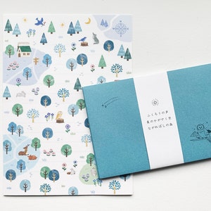 Juego de cartas Bosque Nocturno 8 hojas 4 sobres - MW57871