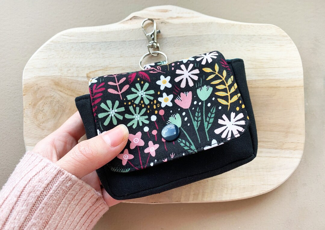 スナップボタン付きミニキーチェーンポケットポーチ - Etsy 日本
