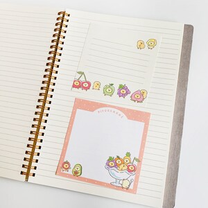 Picyouko-mame Fruit Memo Pad 2 patterns 10 sheets - MW57420