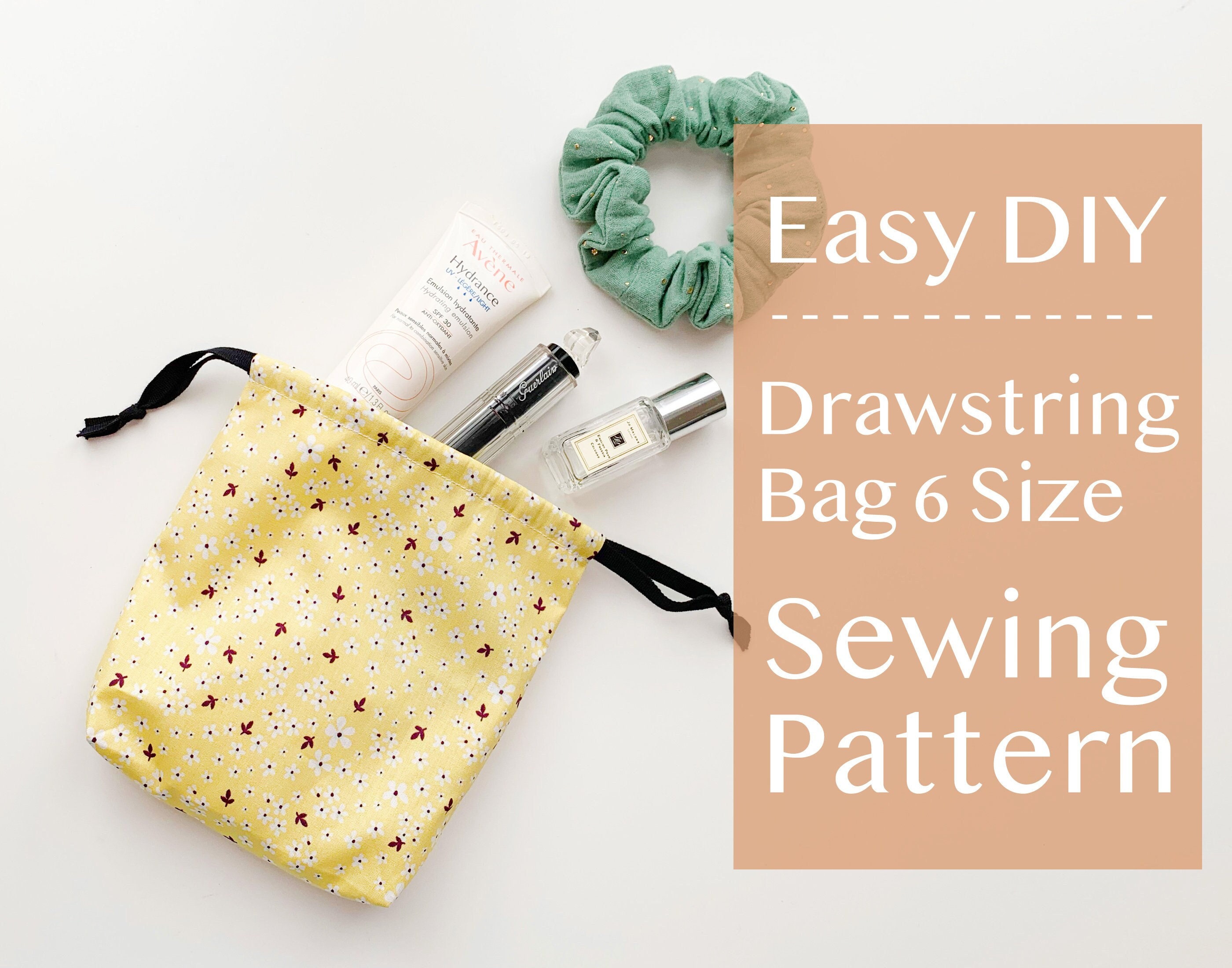 Easy DIY Drawstring Bag Sewing Pattern: 6 Sizes (digital PDF) - Etsy