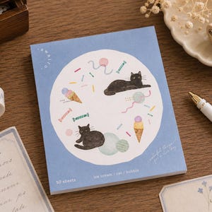 Black Cat Glass Anteckningsblock Journaltillbehör 50 Ark 2 Mönster - 1262202