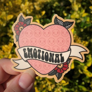 Emotional Sticker | American Traditional Sticker | Hyrdroflask Sticker | Laptop Sticker | Water Bottle Sticker | Vinyl Sticker