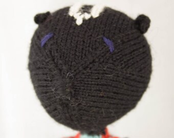 Skunk Knit Wool Doll