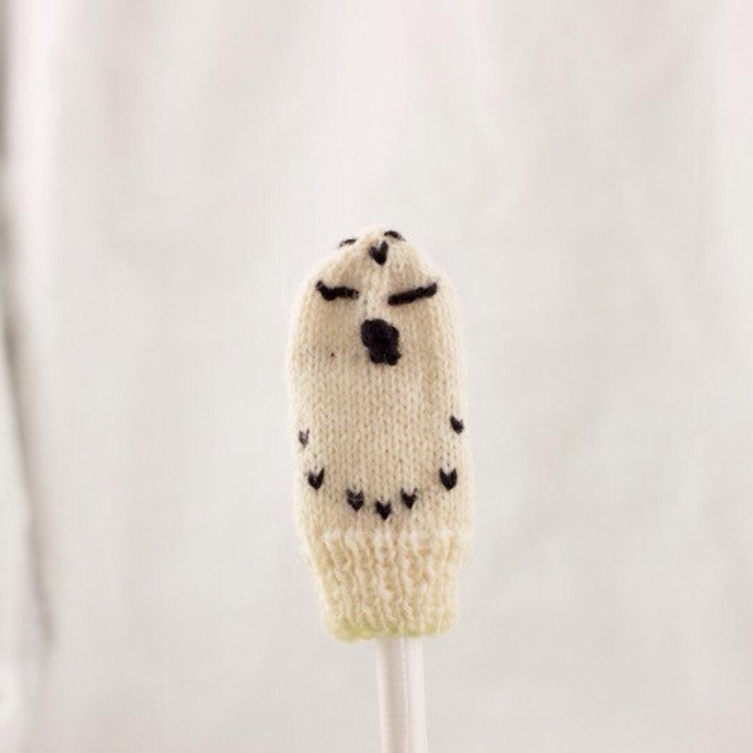 Snowy Owl Knit Wool Finger Puppet - Etsy