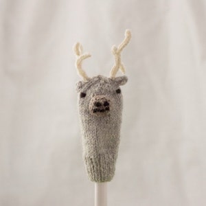 Stag Knit Wool Finger Puppets