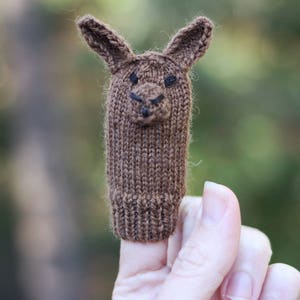 Bunny Knit Wool Finger Puppet