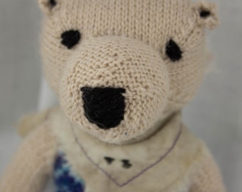 Polar Bear Knit Wool Doll