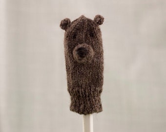 Brown Bear Finger Puppet | Handknit - France | Laine