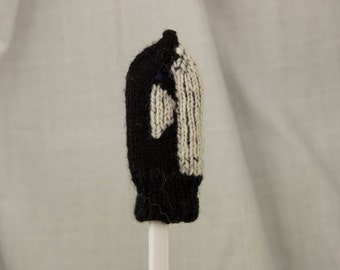 Orca Knit Wool Finger Puppet