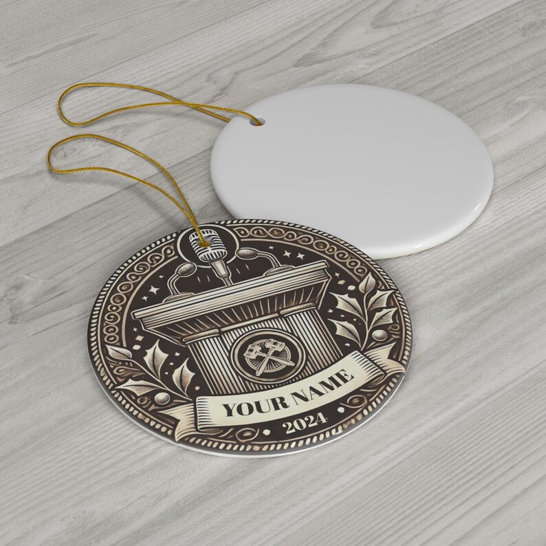 Speech and Debate Ceramic Ornament, Personalized High School Student