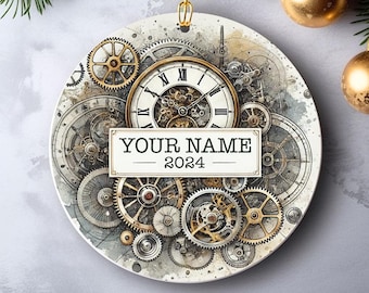 Horologist Ceramic Ornament, Watch Collectors Holiday Gift, Watchmaking Christmas Decor, Clockmaker Keepsake, Unique Watchmaker Present