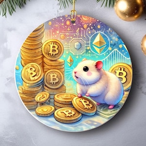 Christmas Ornament, Stock Trading Christmas Decoration, Crypto Currency Tree Ornament, Investor Gift, Holiday Decor
