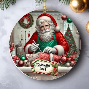 Adorno navideño de cerámica personalizado de funerario, regalo para director de funeraria, decoración para funeraria, recuerdo de homenaje personalizado, árbol de Navidad único