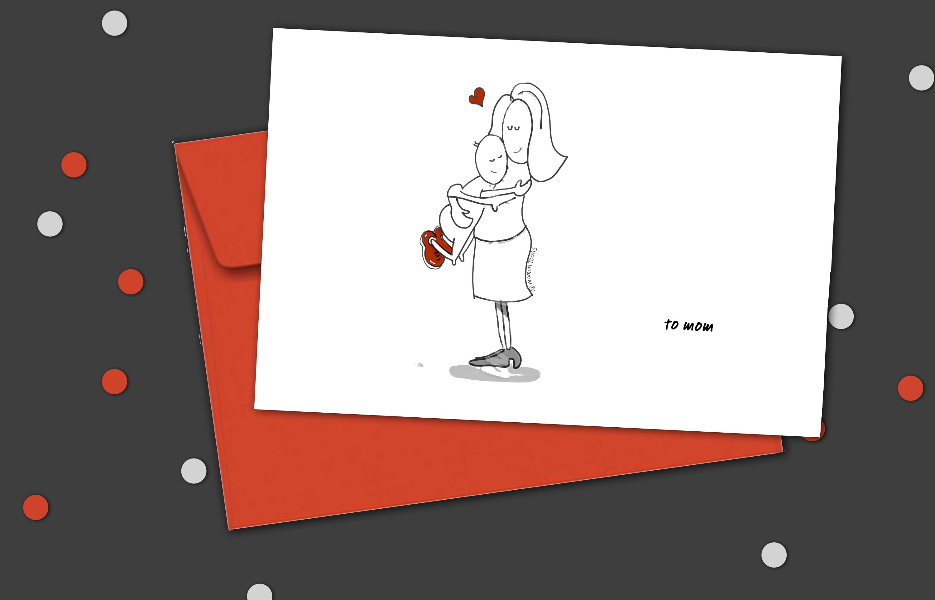 Cute Mothers Day Card Birthday Card For Mom From Son Mother Etsy