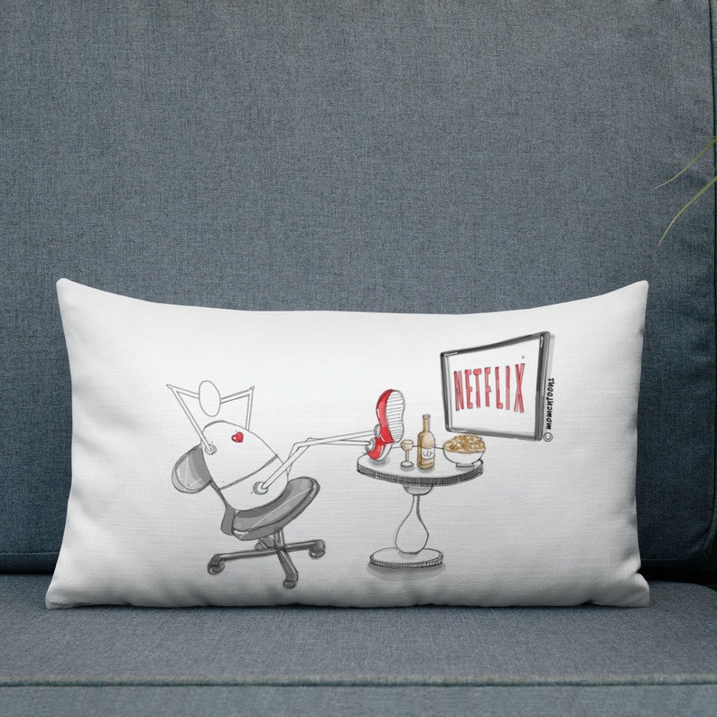 Netflix Pillow Funny Decorative Pillows Chill Out Pillow Etsy