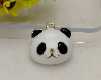 6 / 20 pieces , metal panda pendant charm , handmade craft jewelry making earring necklace DIY finding , XM0331