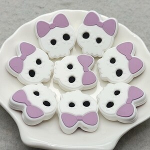 Silicone Bead Halloween Ghost Focal Bead for Pen Bracelet Necklace Keychain Lanyard , Silicone Bead Bulk Wholesale DIY Charm Finding XS1516