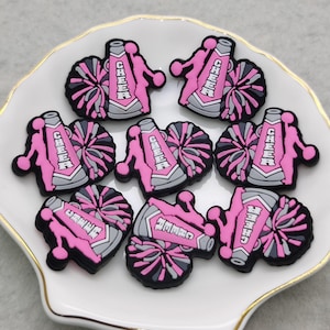 Siliconen kraal Juichen Juichende ploeg Cheerleaders Brandpuntskraal voor pen Armband ketting sleutelhanger Sleutelhanger Siliconen kraal DIY Charm Finding XS0915